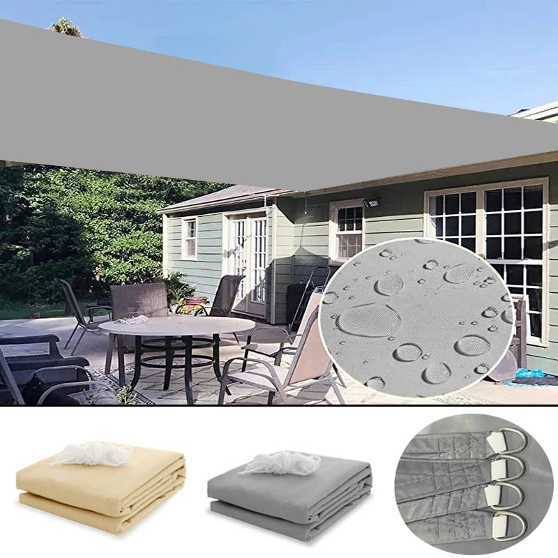 6x4m waterproof sunshade sunshade protective cover canvas camping sunshade cloth large outdoor rain and snow shed garden terrace