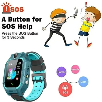 Lenovo 2026 New 5G Kids GPS Smart Watch SOS Location Call Sim Card HD Camera Waterproof Child Watch Present for iPhone Android