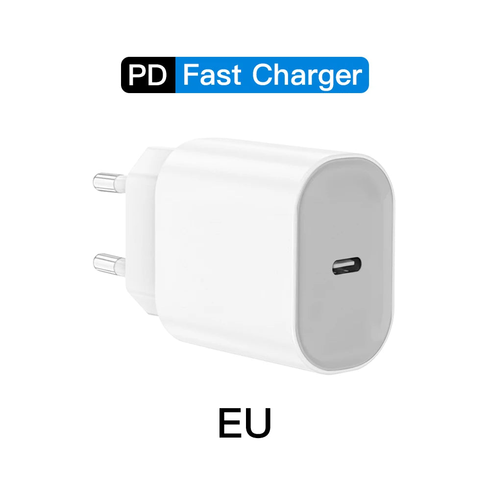 30W PD Fast Charger For iPhone 12 13 14 15 16 17 Pro Max Plus USB C To Lightning Quick Charging Cable Type C To C Power Adapter
