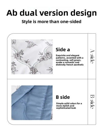 Washed cotton summer quilt skin-friendly grinding summer cool quilt printing student dormitory air conditioner quilt edredones colchas para niñas