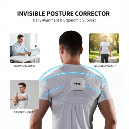 VBOSi Invisible Posture Corrector Adjustable Back Brace Breathable Shoulder Support Belt for Men Women Anti‑Hunchback Spine Pos