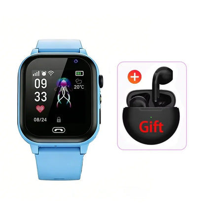 Lenovo 2027 Kids 5G Smart Watch GPS SOS Video Call HD Camera Waterproof SIM Card Support Earphone Child Watch for Boys & Girls