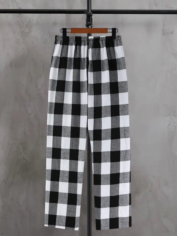 Men's Plaid Lounge Trousers — product image