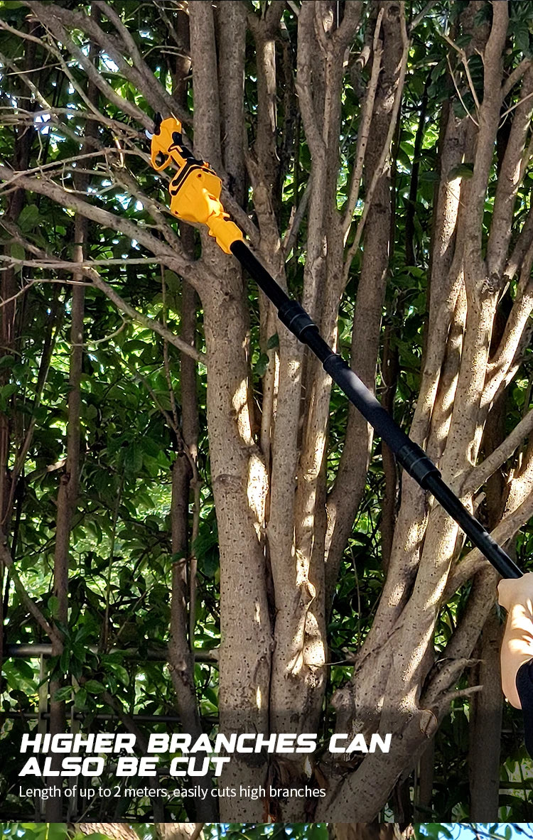 Brushless 1380W Electric Chainsaw Telescoping Pole Pruner High Branch Saw Garden Tree Pruning Tool For Dewalt 20V Battery Pin