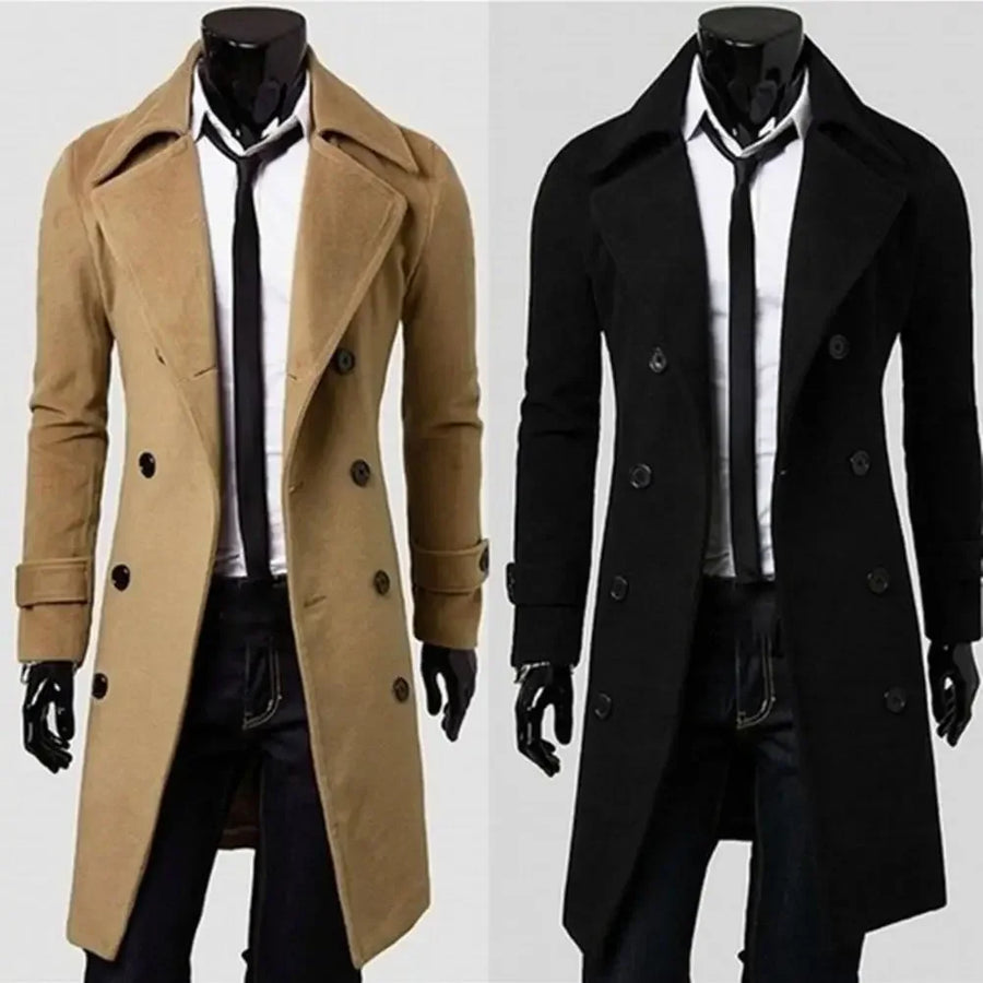 Men's Double-Breasted Trench Coat — product image