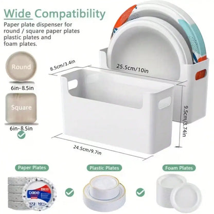 4 Pieces Space Saving Stackable Plastic Plate Organizer Practical Kitchen Dish Storage Rack Household Tableware Sorting Holder F