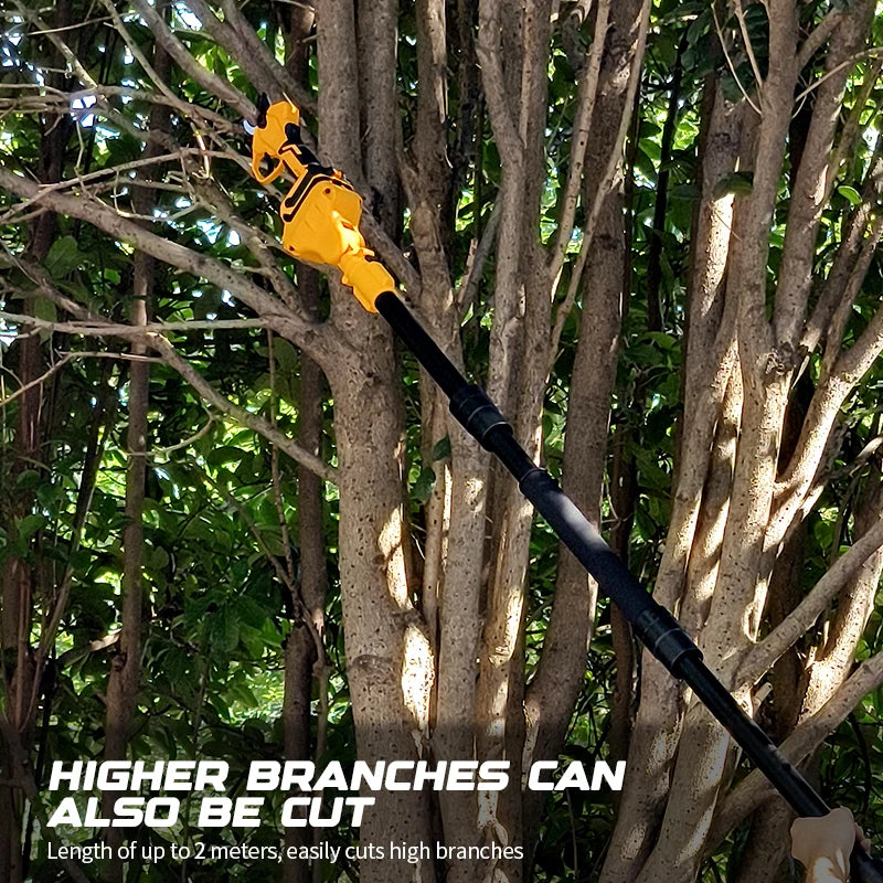 Brushless 1380W Electric Chainsaw Telescoping Pole Pruner High Branch Saw Garden Tree Pruning Tool For Dewalt 20V Battery Pin
