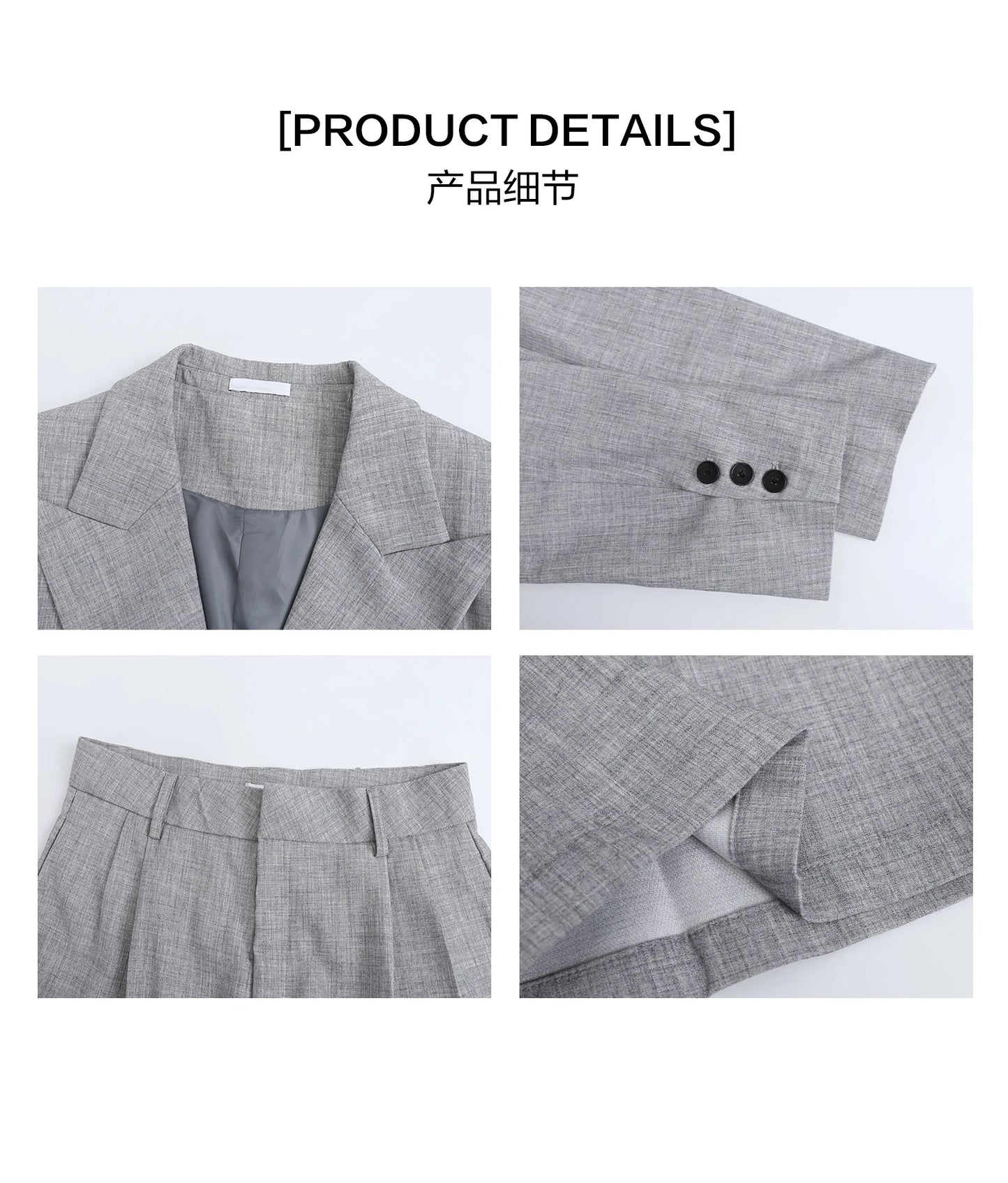 Suit Set Vintage V-neck Blazers Set Men's Classic Texture Suit Jacket Loose Fitting Trousers Casual Pants High-end Autumn