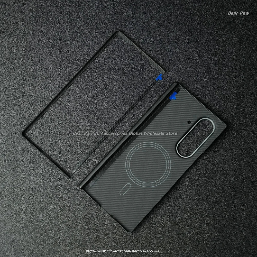 Magnetic for MagSafe Case for Samsung Galaxy Z Fold 7 W26 Aramid Carbon Fiber Cover Ultra-Thin Lightweight Armor for W26 Cover