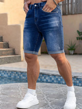 Men's Cuffed Denim Shorts — view 7