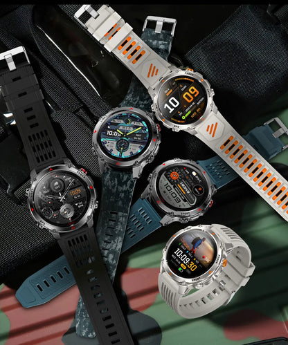 2026 T-Rex3 Ultra 1100mAh Battery 170+Sport Fitness LED Flashlight IP68 Waterproof Bluetooth call GPS track Smartwatch Compass