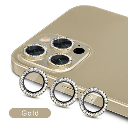 9D Diamond Lens Protector For iPhone 17 Pro Max Air Camera Tempered Glass Compatible with iPhone 14 15 16 Pro Max Ring Cover Cas