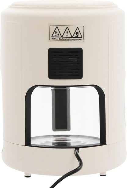 3.81Qt Air Fryer, Portable Glass Air Fryer Compact Smart Air Fryer Oven 8 Preset Modes with Digital Display Fast Preheat for Home Kitchens, Restaurants, Family Gatherings, Outdoor Picnics (White)