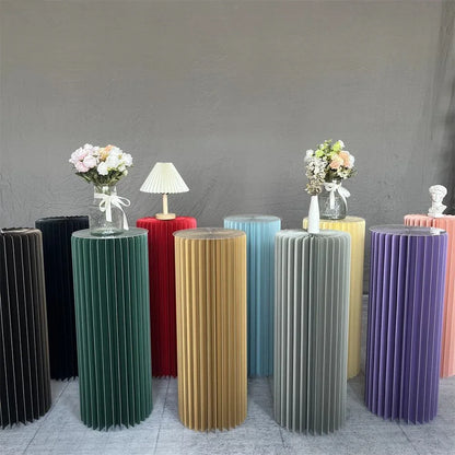Folding Paper Roman Column Ornaments Party Wedding DIY Decoration  Dessert Cake Table Stand Columns  Decoration Display Stand