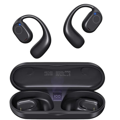 UYUXIO Open Ear Headphones Bluetooth 6.0 Wireless Sports Earbuds with Digital Display 40 Hours Playtime Ear buds for Traveling