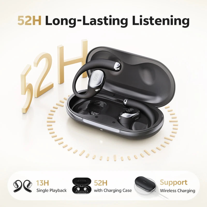 QCY Crossky R70 BH24CT02A Open-Ear Wireless Headphones Hi-Res with LDAC Bluetooth 6.0 Earphones Bass Boost Spatial Sound Earbuds