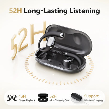 QCY Crossky R70 BH24CT02A Open-Ear Wireless Headphones Hi-Res with LDAC Bluetooth 6.0 Earphones Bass Boost Spatial Sound Earbuds