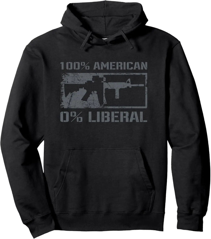 Men's American Flag & Rifle Graphic Hoodie — product image