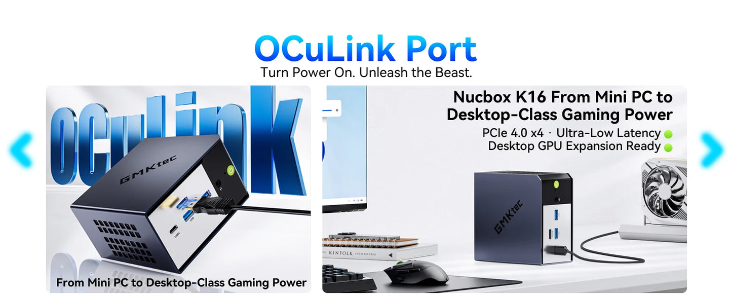 MKtec NucBox K16 Mini PC AMD Ryzen7 7735HS LPDDR5 6400Mhz 32GB Pcie 4.0 SSD Windows 11Pro WIFI 6E BT 5.2 Full-featured USB4.0