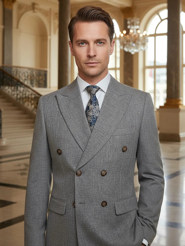 ST Cassy Elegant Man Suit 2 piece set Modern Wedding Party outfit Suits for Men Stylish Business office suit banquet attire