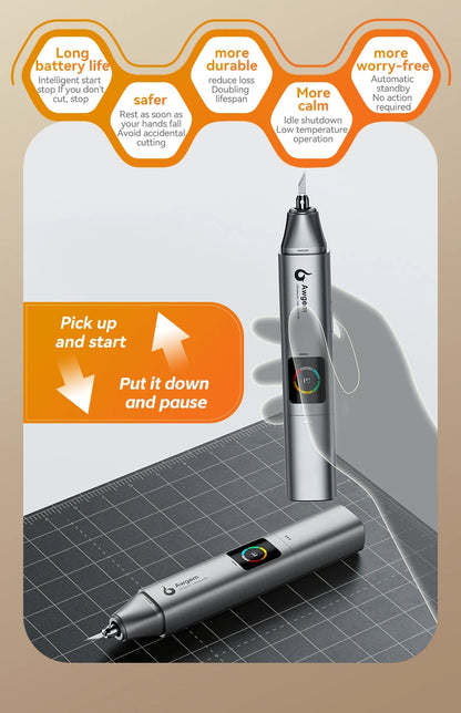 Awgem KE5 Handheld Ultrasonic Cutter Ultrasonic cutting knife DIY Electric Carving Tool for Plastic/Resin/3D Printing/Textile