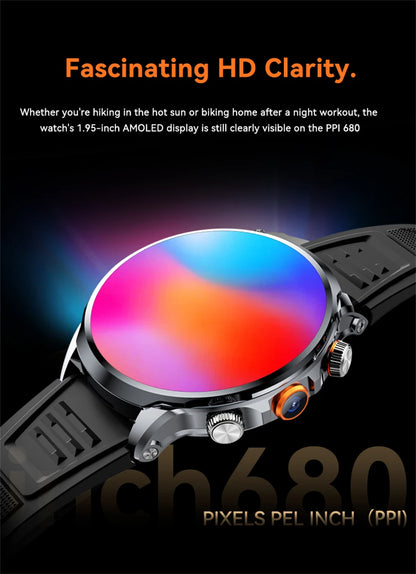5G/4G Smart Watch 1.95 inch AMOLED 1880mah Battery 16GB+256GB RAM 800W Camera GPS WIFI Google APP Download Heart Rate Smartwatch