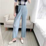 High-Waisted Pleated Wide-Leg Pants