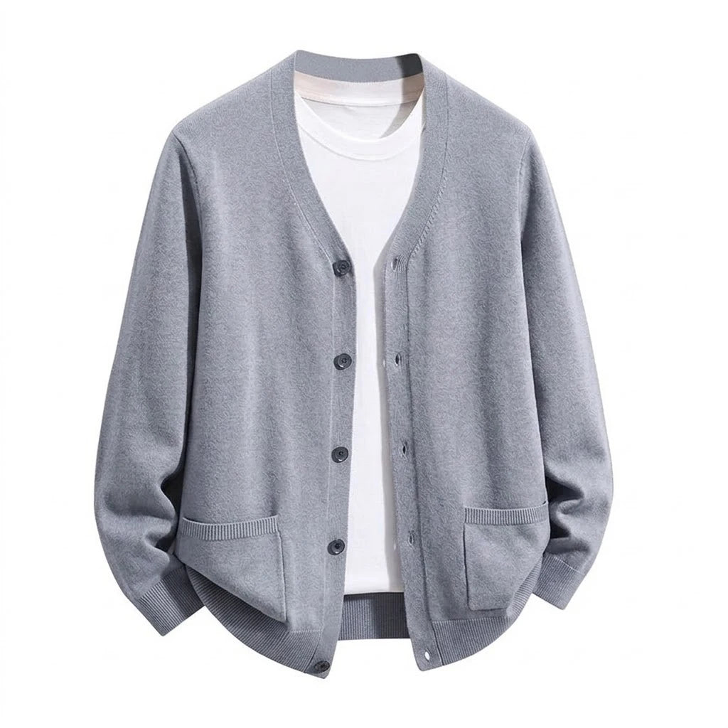 Men's V-Neck Button Cardigan — view 4