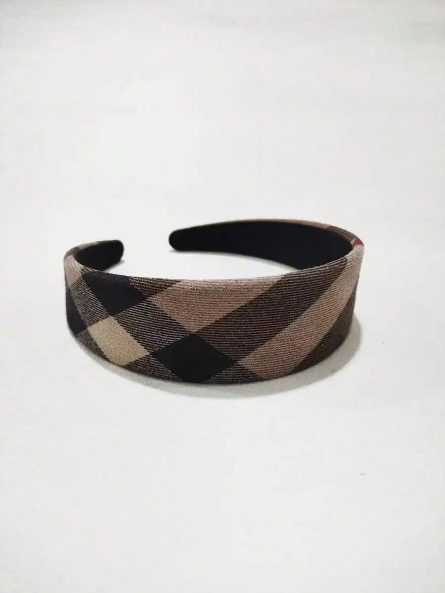 Wide Solid & Plaid Headband — view 6