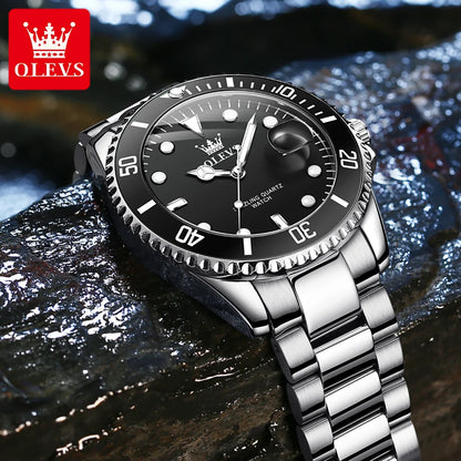 OLEVS Watches 5885 Mens Watch Original High Quality Quartz Watch Waterproof Luminous Calendar  Watches For Men Box Gifts Reloj