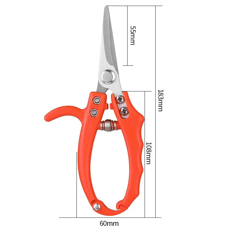 Gardening Branch Scissors Fruit Tree Shears Grafting Pruning for Bonsai Household Garden Non-slip Handle Tools Shears