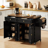 Rolling Kitchen Island with Drop Leaf — view 6
