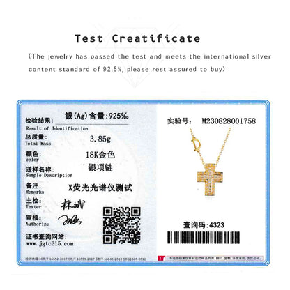 ANDYWEN 925 Sterling Silve Big Double Cross Pendant Long Chain Neckalce 2021 Korea Women High Quality D Twist Chain Jewelry Gift