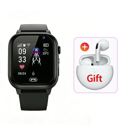 Lenovo 2027 Kids 5G Smart Watch GPS SOS Video Call HD Camera Waterproof SIM Card Support Earphone Child Watch for Boys & Girls