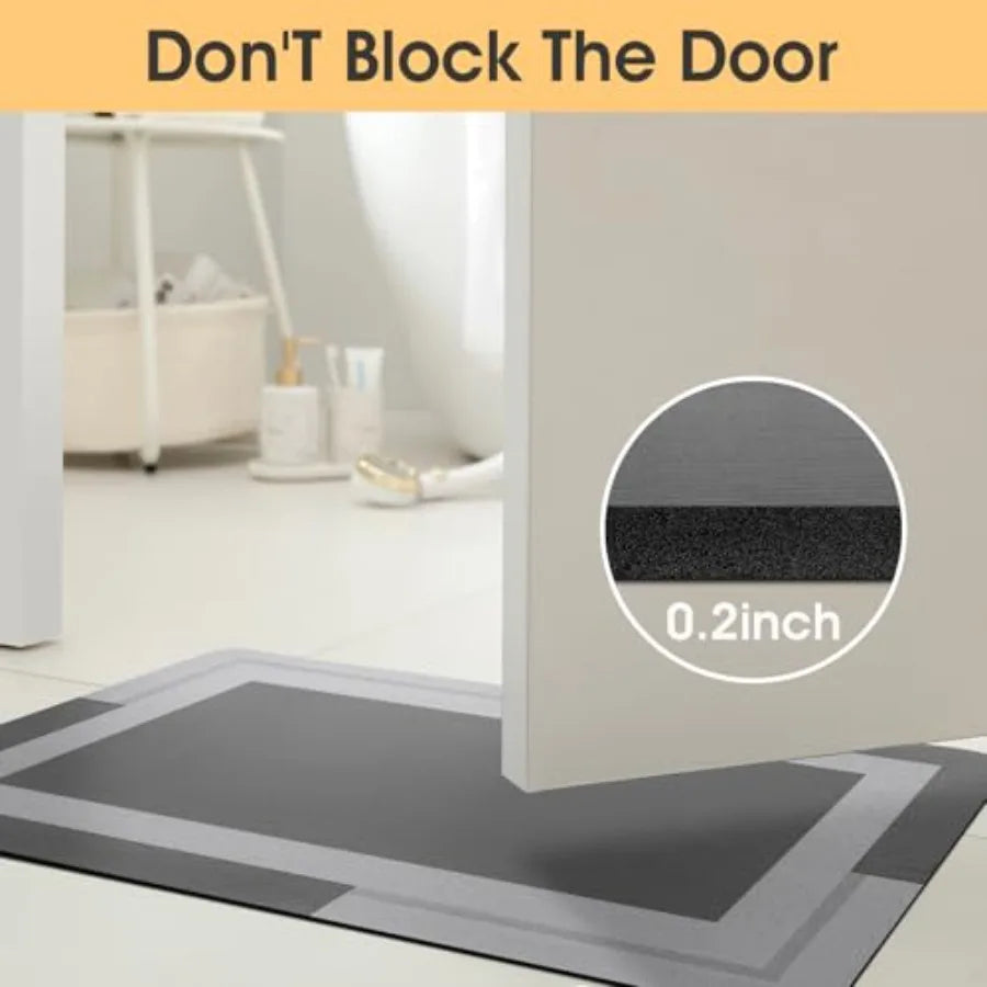 Non Slip Bath Mat, Thin Bathroom Rugs Fit Under Door, Quick Dry Bath Mats, Machine Washable Bath Rugs for Bathroom, Bathtub and