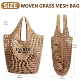 Woven Straw Beach Tote — view 2