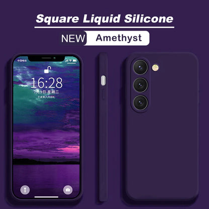 S26 S25 Ultra Case Square Liquid Silicone Phone Case For Samsung Galaxy S26 S25 S24 S23 S22 Ultra Plus S26Ultra Cases Soft Cover