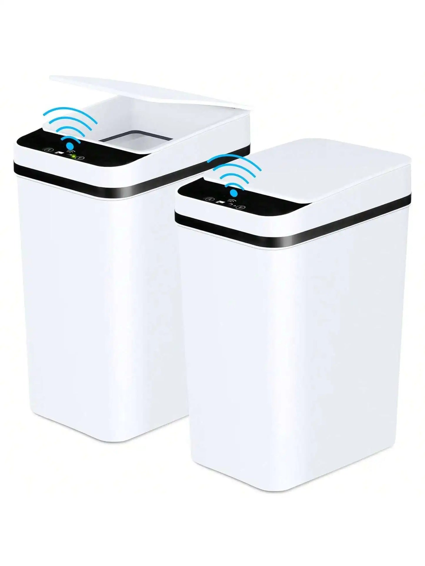 Bathroom Trash Can, Compact And Durable  Wastebasket With Built-In Handles, Easy To Clean, Rustproof