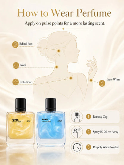 FOMIX 2PCS Men's Perfume Set, Long Lasting Fresh Ocean & Warm Seductive Eau De Parfum Spray, Citrus Floral Musk Woody Cologne, Day Night Portable Fragrance Gift for Him