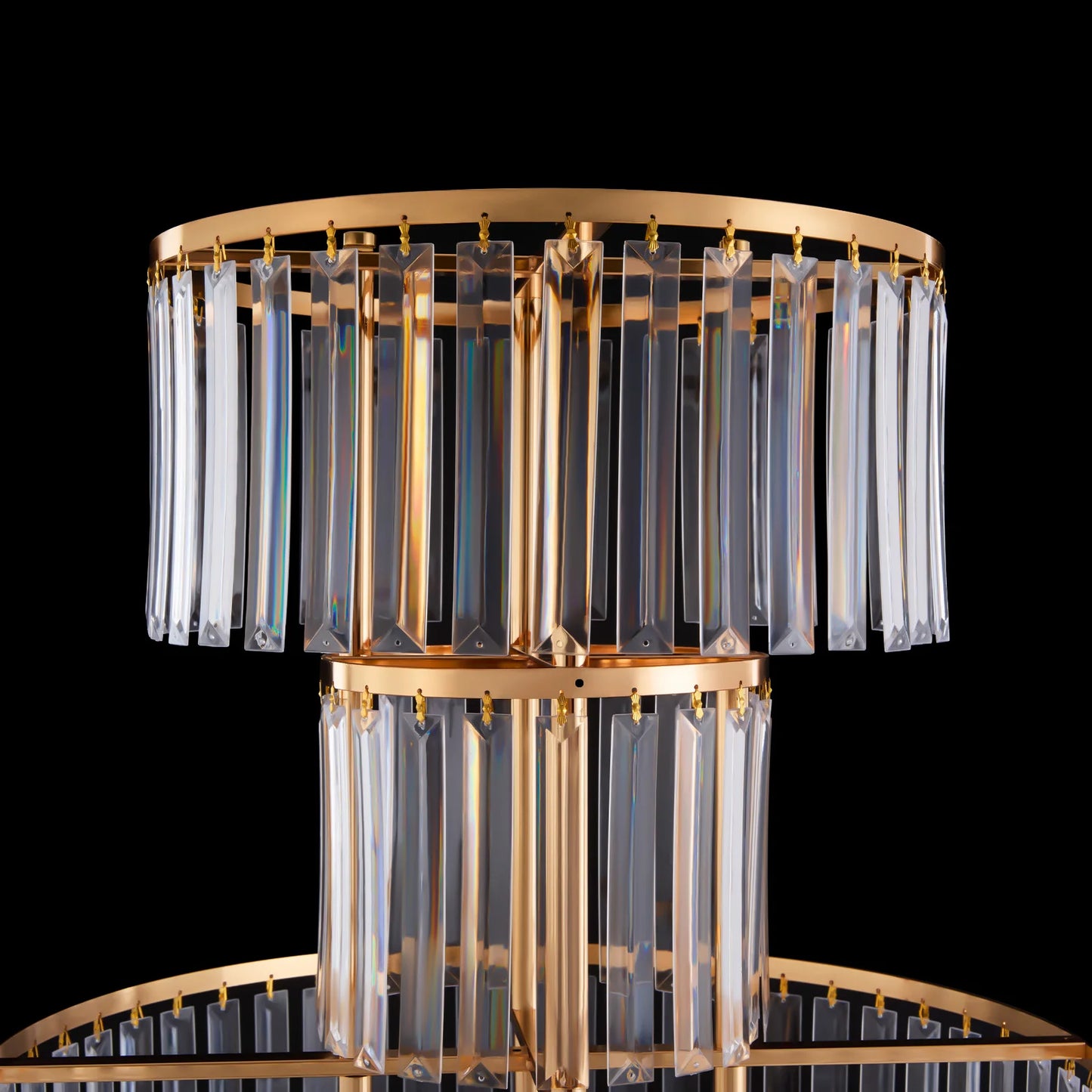 5 Tiers Wedding Centerpieces Flower Stand, 110cm Acrylic Crystal Flower Vase Rack Floor Table Decor Display Holder, Gold/Silver