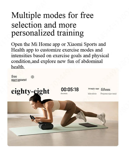 New Xiaomi Mijia Smart Abdominal Wheel Strong Load Bearing Non-Slip Roller Exercise Equipment Fitness Training For Mi Home App