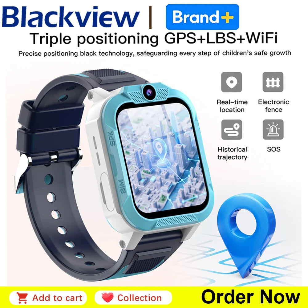New Z40Pro Kids Smart Watch Waterproof Video Monitor Tracker 4G Call Watch SOS GPS Location Digital Watches for Chirdren's Gift