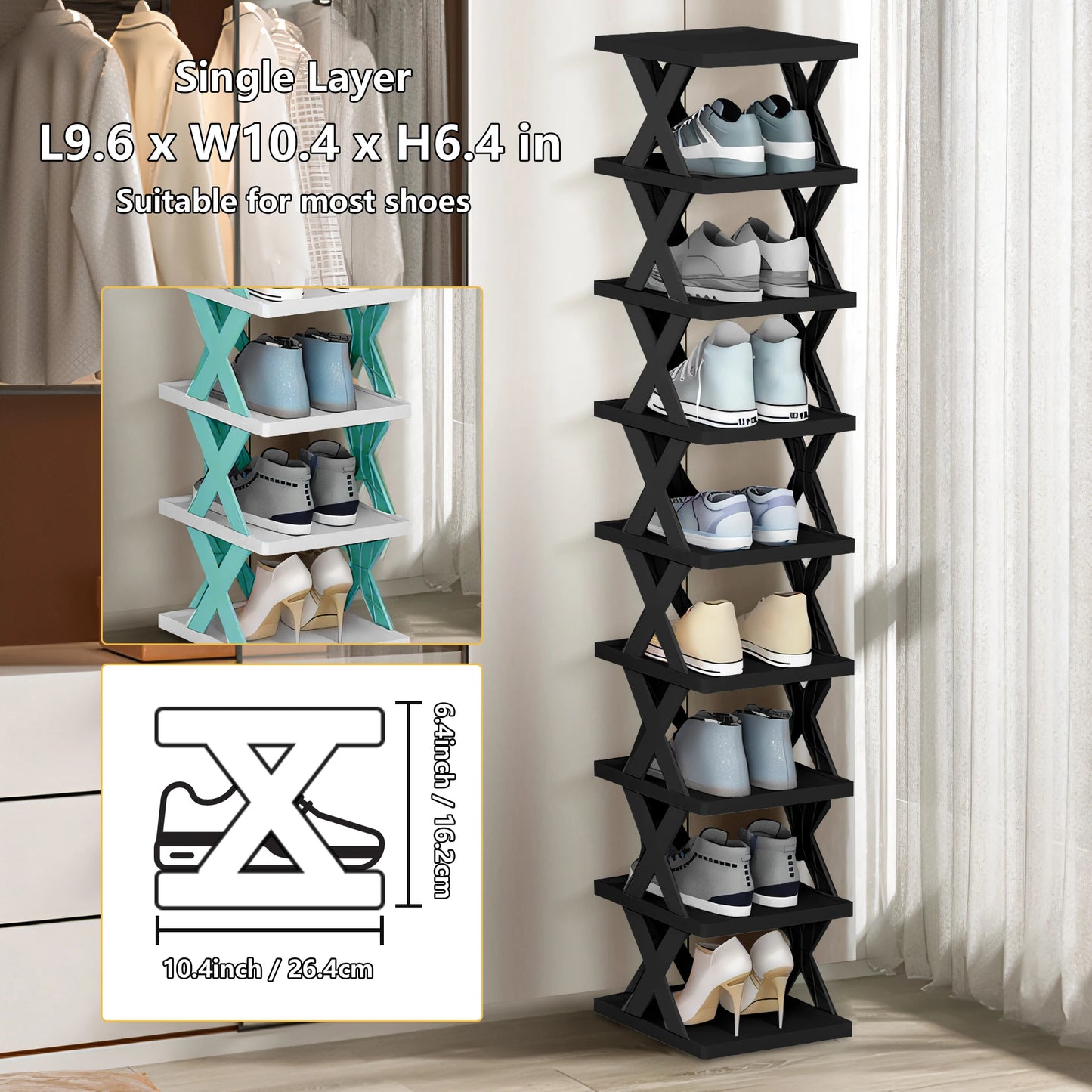 Shoe Rack Storage Organizer Detachable Shoe Racks Saves Family Household Rack Multi Layer Simple Shoes Shelf Color Cabinet