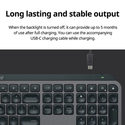 NEW Logitech MX Keys S Wireless Bluetooth Keyboard Office Multi-device Connection Backlit Bolt Ultra-thin and Portable