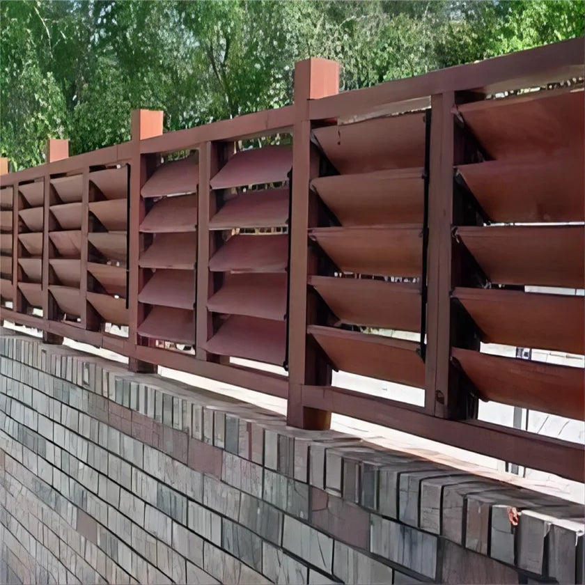 Outdoor Aluminum Louver Fence Panels Modern Design Privacy Security Fencing Heavy Duty Garden Yard Fence Customizable