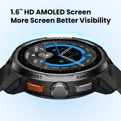 HAYLOU Solar Ultra GPS Smartwatch 1.6” AMOLED Display 5ATM Waterproof Built-in GPS Bluetooth Phone Calls Sports Smart Watch