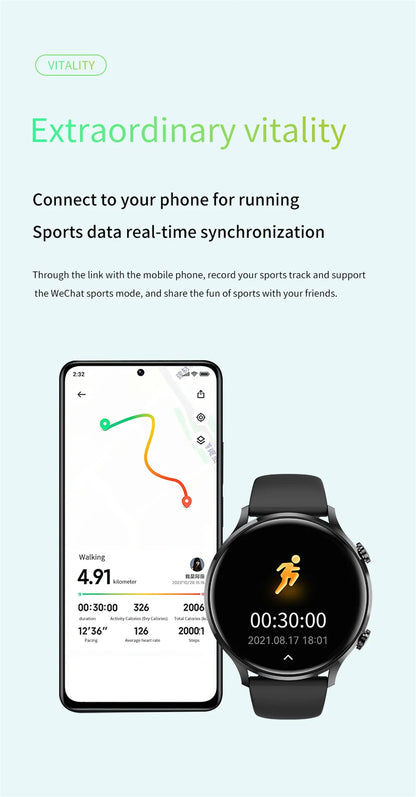 2026 New Smartwatch Women AMOLED HD Screen Always On Display Bluetooth Call IP68 Waterproof GPS Smart Men Watch For Android ios