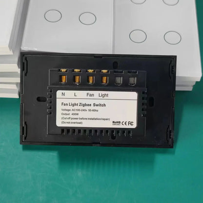 tuya Zigbee Smart fan switch Network connection APP remote control Alexa and Google Assistant AC110V 220V voice control