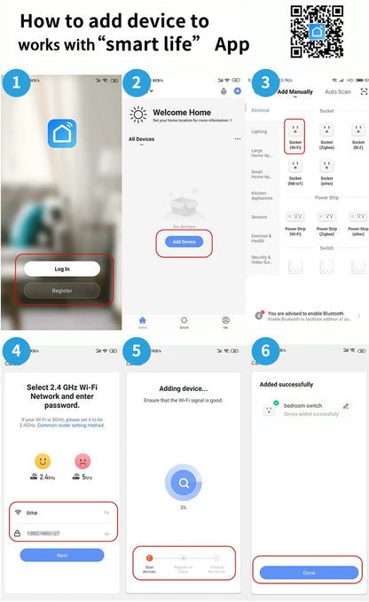 Smart Plug WiFi Socket EU 16A/20A With Power Monitor Timing Function Tuya app Smart Life APP Works With Alexa Google Home