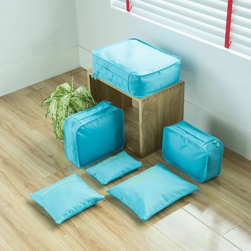 6/8Pcs Set Travel Bag Organizer Clothes Luggage Travel Organizer Blanket Shoes Organizers Bag Suitcase Pouch Packing Cubes
